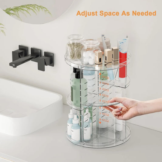 Adjustable Rotating Makeup Organizer